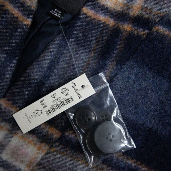 Madewell Plaid Scarf Coat, wool blend Coat, wool - Picture 11 of 16